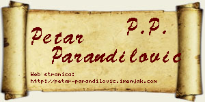 Petar Parandilović vizit kartica
